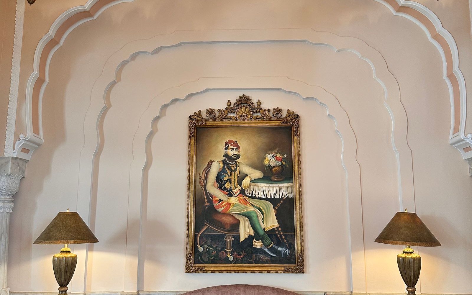 Groom suite interior — regal Indian décor